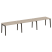 Рабочая станция на деревянных опорах Onix Wood OW.RS-3.3.8 4140x800x750 (Тиквуд Светлый/Дуб Темный)