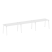 Рабочая станция на 3 рабочих места на А-образном м/к Metal System Style БА.СМ-3.3 4200x720x750 (Дуб наварра/Серый металл)