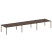 Переговорный стол 3 столешницы Metal System Style БП.ПРГ-3.5 5400x1235x750 (Дуб Наварра/Серый металл)