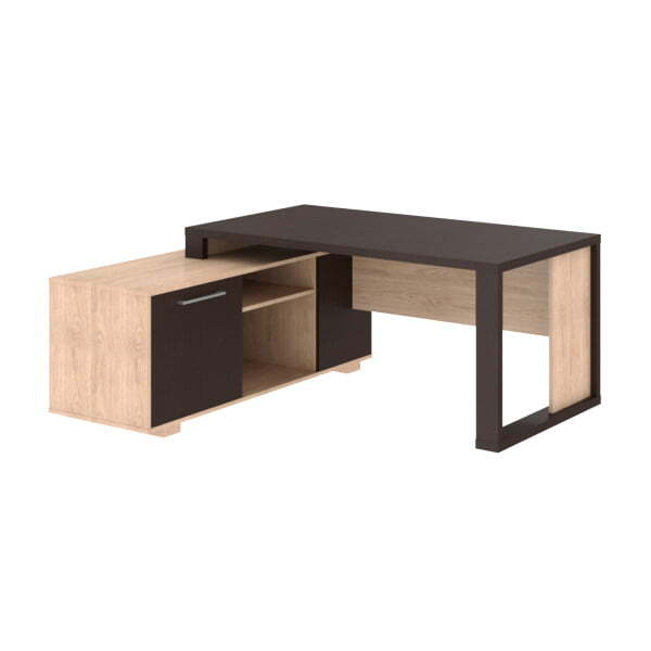 Стол руководителя на опорной тумбе, левый Alto ACT 1716 L 1750x1600x750 (Дуб Девон/Венге Магия)