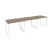 Рабочая станция на О-образном м/к Onix O.MO-RS-3.1.7 2940x720x750 (Тиквуд Темный/Белый Металл)
