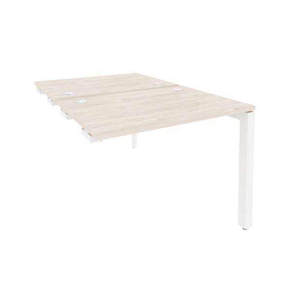 Стол-приставка двойной на П-образном м/к к опорным элем. Onix O.MP-D.SPR-1.7 980x1475x750 (Денвер Светлый/Белый Металл)