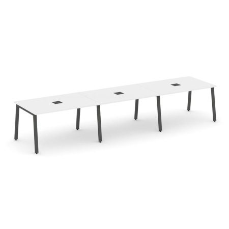 Стол переговорный SN-6A.SPRG-024 (4740х980х750) (Белый/Металл Антрацит)