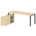 Рабочая станция с опорной тумбой левая Metal System Style БП.РС-СТС-2.5 Л 1900x1520x750 (Дуб Наварра/Серый металл)