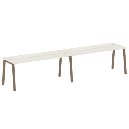 Рабочая станция на 2 рабочих места на А-образном м/к Metal System Style БА.СМ-2.5 3600x720x750 (Дуб наварра/Мокко металл)