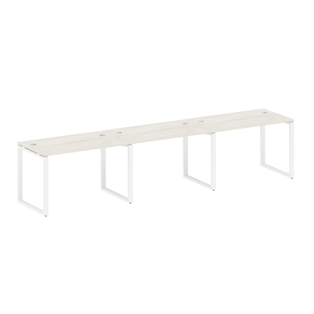 Рабочая станция Metal System Style БО.СМ-3.2 3600x720x750 (Дуб Наварра/Белый металл)