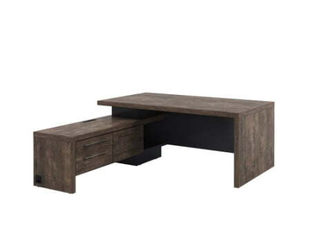 Стол руководителя Torston T-18Л.1000 1800x2000x750 (Дуб Бунратти/Антрацит)