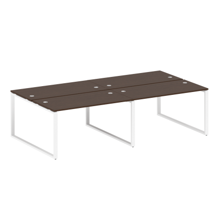 Рабочая станция Metal System Style БО.СМ-4.3 2800x1475x750 (Венге Цаво/Белый металл)