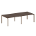 Переговорный стол 2 столешницы Metal System Style БП.ПРГ-2.3 2800x1235x750 (Дуб Наварра/Серый металл)