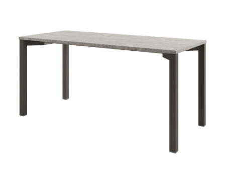 Стол одиночный на металлокаркасе Solution D-32 1600x700x750 (Бетон/ТрюфельКоричневый)