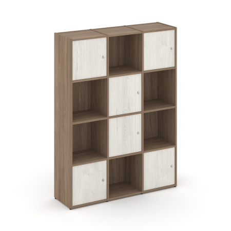 Стеллаж Locker Plus LK.K-006 1188x350x1593 (Дуб Аризона | Дуб Наварра)