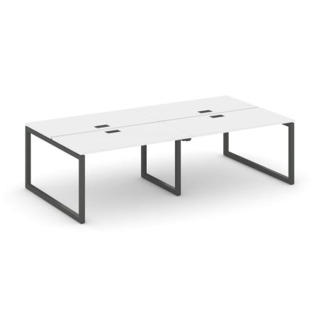 Рабочая станция 2-х сторонняя SN-5O.DRS-042 (2360х1432х750) (Белый/Металл Антрацит)