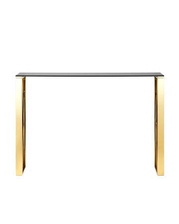 Консоль КРОСС 115*30 золото стекло smoke (Консоль Кросс золотой)