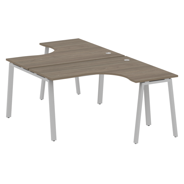 Рабочая станция криволинейная Metal System Style БА.РАС-СА-2.3 1400x2435x750 (Вяз/Серый металл)