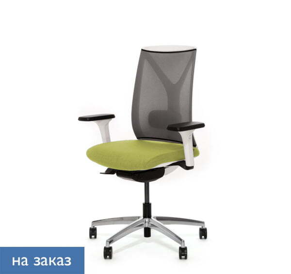 DION M WG Кресло синх. черная спинка (Зеленый | Черный)