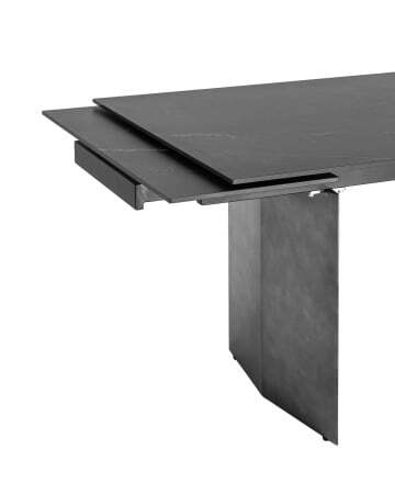 Стол обеденный Селин раскладной 180-260*90 керамика темная (Стол обеденный Селин черный)
