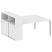 Рабочая станция с опорным шкафом-купе Metal System Style БП.РС-СШК-2.4 2010x1475x1098 (Дуб Наварра/Серый металл)