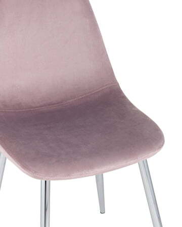 Стул Валенсия велюр розовый хромированные ножки (Стул Валенсия розовый)