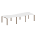 Переговорный стол 3 столешницы Metal System Style БП.ПРГ-3.2 3600x1235x750 (Дуб Наварра/Серый металл)