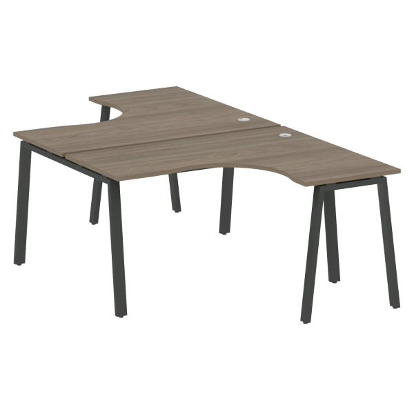 Рабочая станция криволинейная Metal System Style БА.РАС-СА-2.3 1400x2435x750 (Вяз/Антрацит металл)