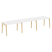 Рабочая станция на деревянных опорах Onix Wood OW.RS-3.2.8 3540x800x750 (Тиквуд Светлый/Дуб Темный)