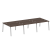 Рабочая станция на 6 рабочих места на А-образном м/к Metal System Style БА.СМ-6.2 3600x1475x750 (Дуб наварра/Серый металл)
