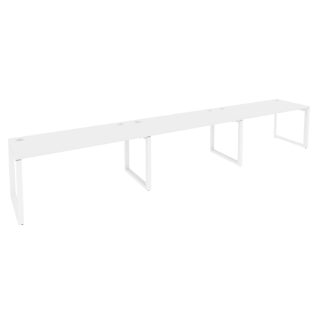 Рабочая станция на О-образном м/к Onix O.MO-RS-3.4.7 4740x720x750 (Белый Бриллиант/Белый Металл)