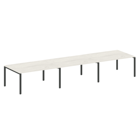 Переговорный стол 3 столешницы Metal System Style БП.ПРГ-3.4 4800x1235x750 (Дуб Наварра/Антрацит металл)