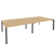 Рабочая станция на П-образном м/к Onix O.MP-D.RS-4.4.7 3160x1475x750 (Тиквуд Темный/Белый Металл)