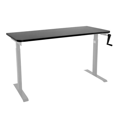 Стол c ручным приводом LA-T33-M1 (1400x600x725-1165) (Черный | Серый)