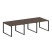 Переговорный стол 3 столешницы Metal System Style БО.ПРГ-3.1 3000x1235x750 (Дуб Наварра/Серый металл)