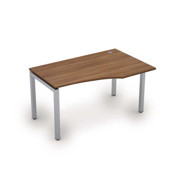 6М.523 Стол криволинейн.прав (1400x900x750) (Шамони темный/Алюминий матовый)