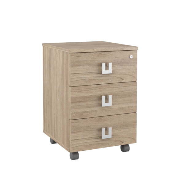 Тумба подкатная с 3 ящиками в каби руководителя SOL297303 420x450x620 (Вяз)