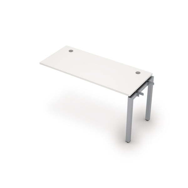 6МБС.5169 Линейная бенч-система, средний модуль (1400x600x750) (Белый/Алюминий матовый)