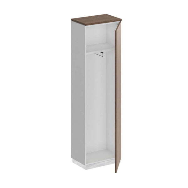 Шкаф для одежды узкий City СИ 305 600x400x2034 (Дуб гладстоун / Белый премиум / Белый премиум)