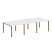 Переговорный стол 3 столешницы Metal System Style БП.ПРГ-3.1 3000x1235x750 (Дуб Наварра/Серый металл)