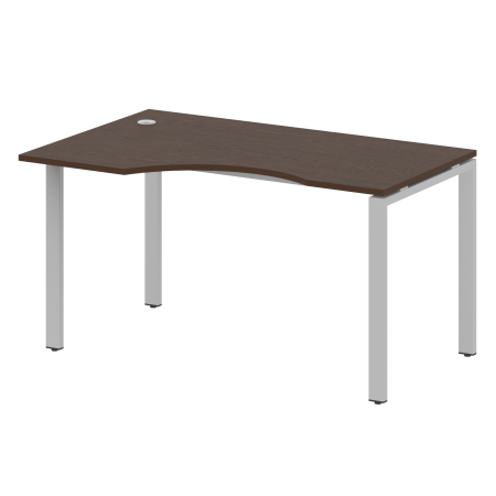 Стол криволинейный левый Metal System Style БП.СА-2 Л 1400x900x750 (Венге Цаво/Серый металл)