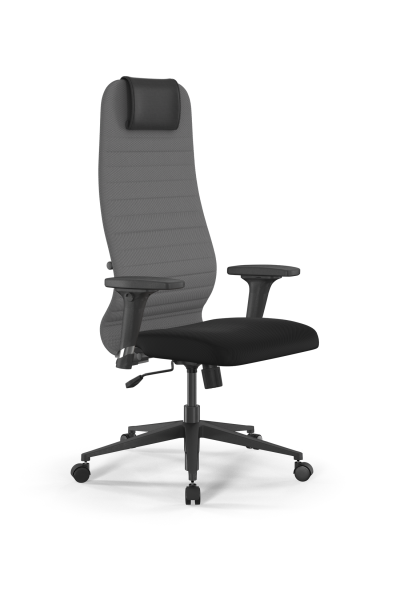 Кресло для руководителя Метта Sit 8 B1-10D - UMF(X1) /Uh02/Wh00/D02P(M09.B11.G19.W02) (Светло-серый | Черный)