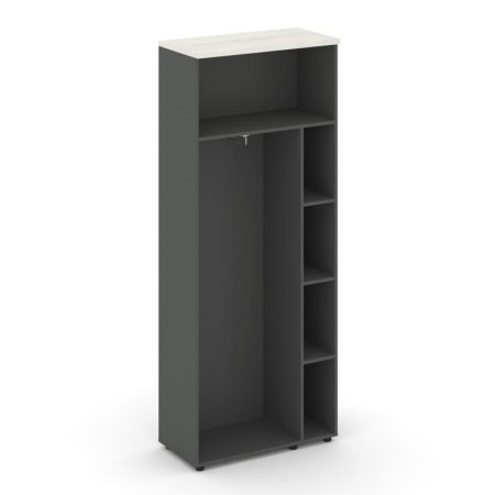 Гардероб широкий неглубокий SN.GB.E-003 (796х400х1982) (Антрацит/Дуб Наварра)