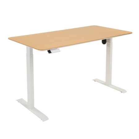 Стол c электроприводом LA-T33-E6 (1400x700x725-1165) (Бук | Белый)