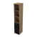 9ПЛ.005.28 Пенал высокий со стеклом и открытыми полками (400x450x2045), левый (Teakwood)