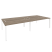 Рабочая станция на П-образном м/к Onix O.MP-D.RS-4.4.7 3160x1475x750 (Тиквуд Темный/Белый Металл)