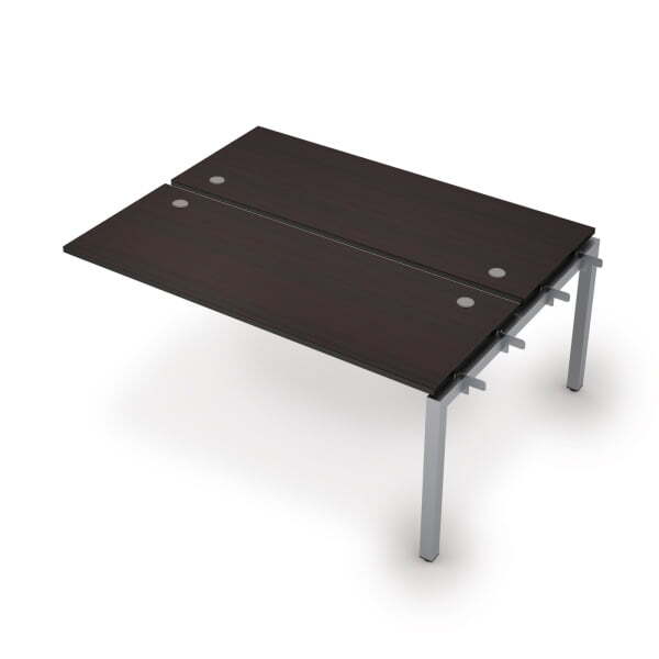 6МБС.5264 Бенч-система на 2 рабочих места, средний модуль (1600x1235x750) (Венге/Алюминий матовый)