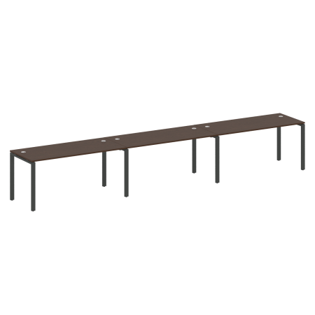 Рабочая станция на 3 раб. места Metal System Style БП.СМ-3.4 4800x720x750 (Венге Цаво/Антрацит металл)