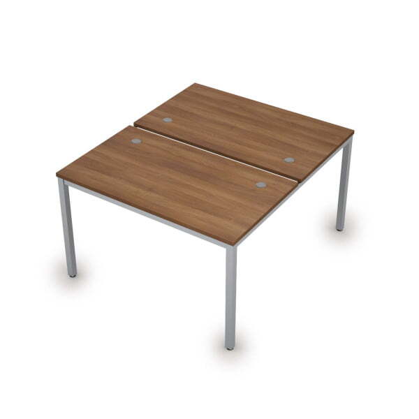 6МБ.269 Бенч-система на два рабочих места (1400x1235x750) (Шамони темный/Алюминий матовый)