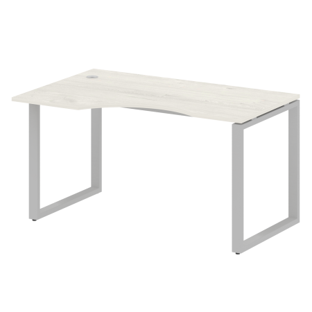 Стол криволинейный левый Metal System Style БО.СА-2 Л 1400x900x750 (Дуб Наварра/Серый металл)