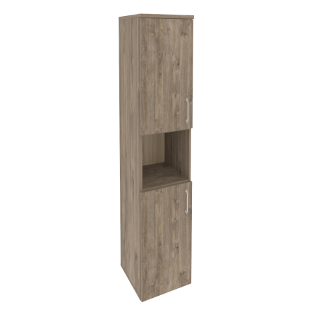 Шкаф высокий узкий левый Onix O.SU-1.5L 400x420x1977 (Тиквуд Темный)