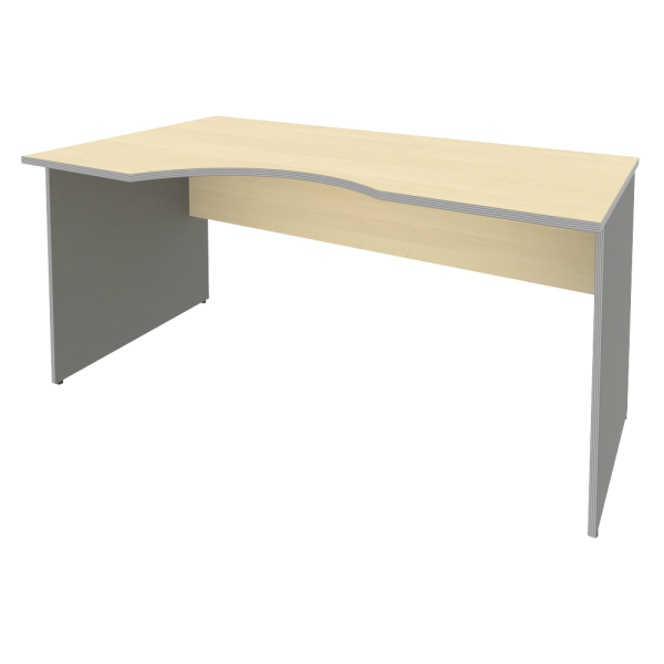 Стол криволинейный Riva А.СА-1 Л 1600x900x750 (Клен-Металлик)