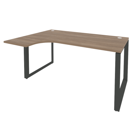 Стол эргономичный левый на О-образном м/к Onix O.MO-SA-4L 1580x1180x750 (Дуб Аризона/Черный металл)