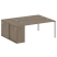 Рабочая станция с опорным шкафом-купе Metal System Style БП.РС-СШК-1.4 2010x1475x750 (Дуб Наварра/Серый металл)